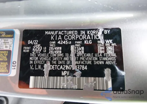 2022 Kia Seltos Sx Turbo из США, поврежденный, VIN KNDETCA21N7343784